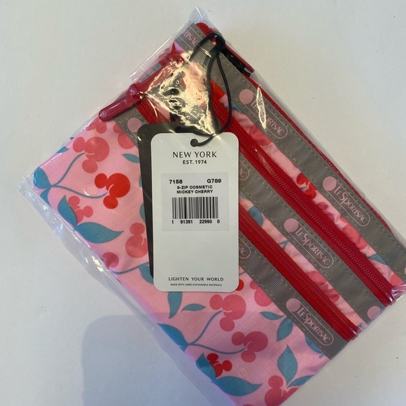 COPY - LeSportsac X Disney Mickey and Friends 3-Zip Cosmetic - Mickey Cherry - Picture 3 of 3